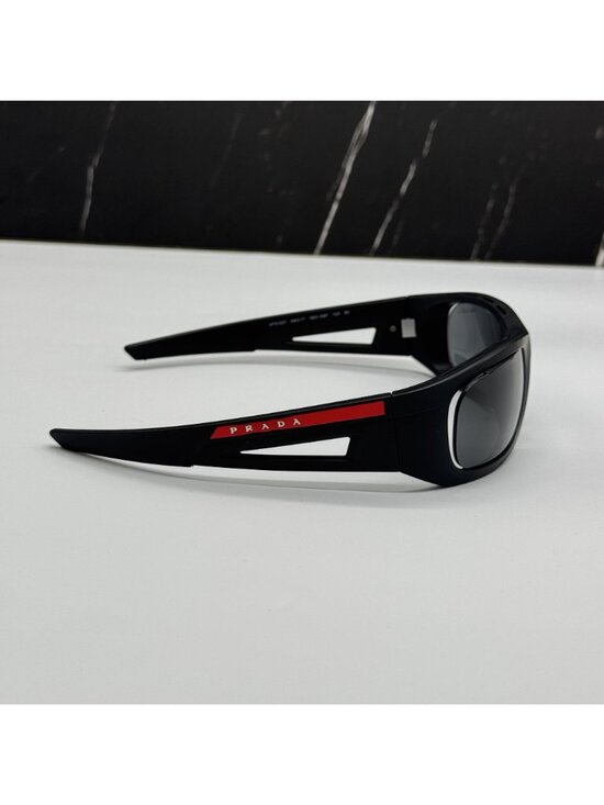 Prada Linea Rossa PS02YS 1BO06F Unisex Black Gray Sport Sunglasses Authentic NEW main image 11